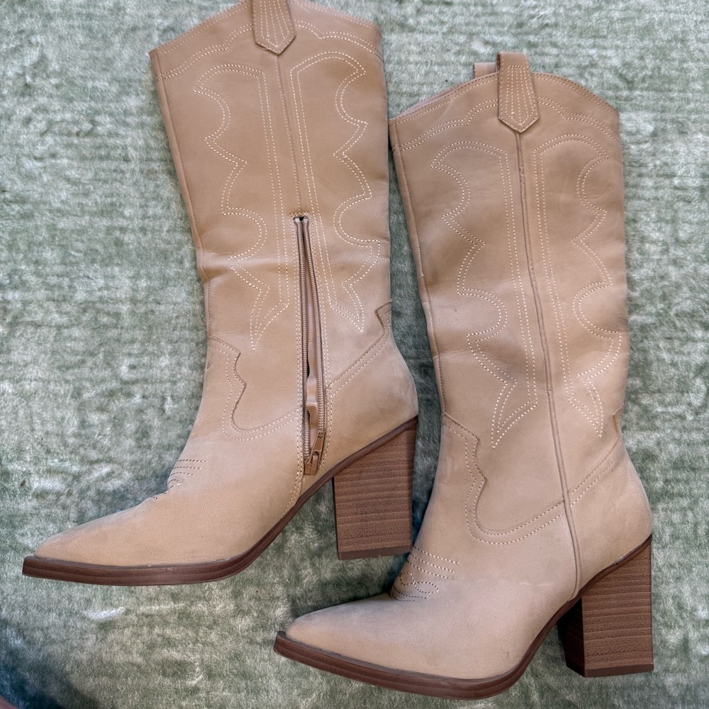 MIA Beige Natural Tex Western Boots - Picture 11 of 13